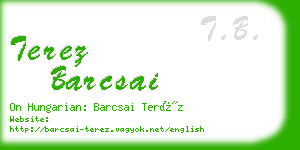 terez barcsai business card